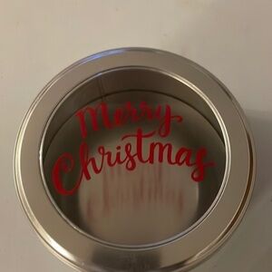 Silver Christmas tin